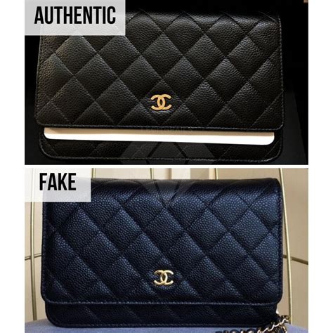 real vs fake chanel wallet on chain|authentic chanel counterfeit.